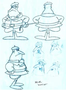 Brian Lemay's designs for the director - rough pencils