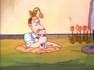 Quimby in Gadget's tulip patch