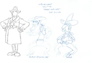 Brian Lemay's size comparision for Rattlesnake Bart and the Sheriff