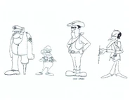 Brian Lemay's character designs including the "O'Shea Brothers"