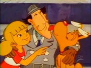 Brain kisses Uncle Gadget