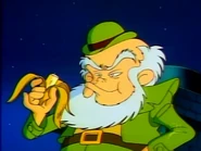 Wrong Way eats a banana