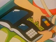 On a plane that is under Dr. Claw's control, Penny uses her computer book to jam the signals and gain control, thus landing the plane safely