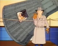 Quimby hidning in moon display (Tyrannosaurus Gadget