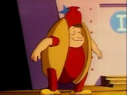 Joe Noodle as a Hot Dog
