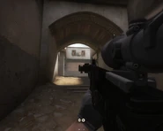 Aiming the M203 attached to an M16A4 after the conquer update