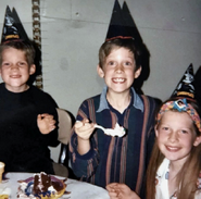 Cameron with his siblings