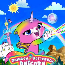 Rainbow cat unicorn butterfly hotsell