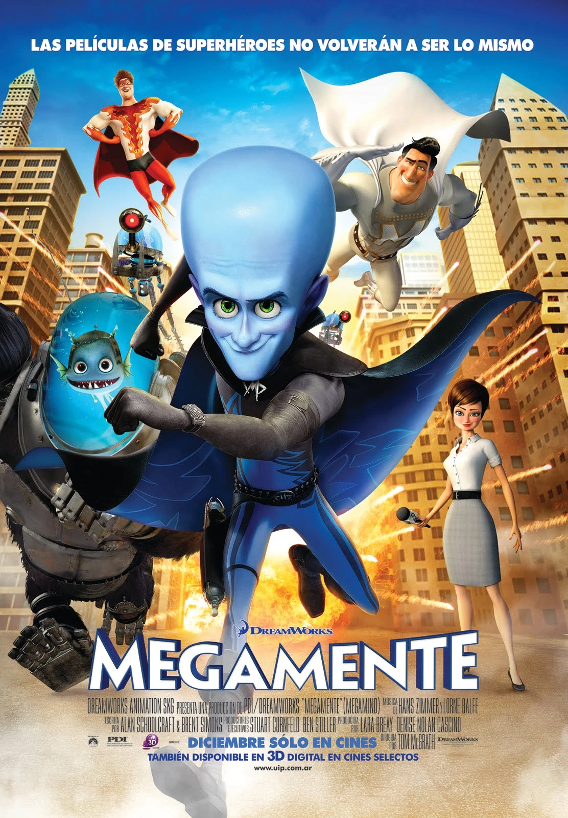 Megamente, The Dubbing Database