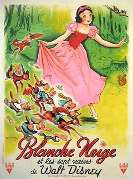 Snow White and the Seven Dwarfs - poster (French, 1938)