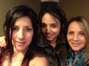 Carla Castañeda, Melissa Gedeon, and Maggie Vera during the song recording session. (April 10)