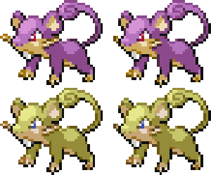 My shiny Rattata from Pokemon FireRed by Advanceshipper2021 on