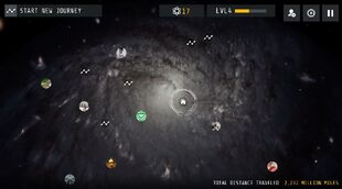 Galaxy map featured in-game.