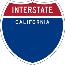 This is a typical Interstate highway shield for an Interstate in .