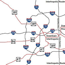 Map of Intertropolis, Nevada