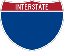 This is the Interstate shield for auxiliary Interstate Highways. It is wider.