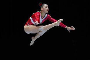 Ross in the balance beam final at the 2013 World Artistic Gymnastics Championships