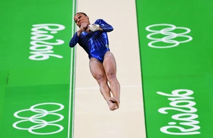 Oliveira in the team final at the 2016 Olympic Games