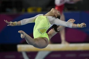 Fidelis in the team final at the 2019 Pan American Games