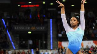 Biles at the 2019 Stuttgart World Cup