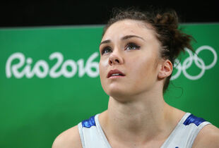 Ruby Harrold (GBR) in podium training