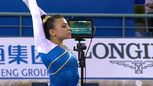 Claudia Fragapane (GBR) in the floor exercise final