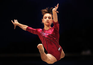 Komova in the all-around at the 2011 World Championships