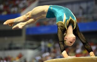 Brown in the team final at the 2014 World Championships