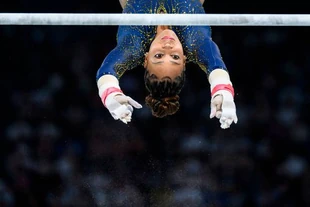 Oliveira in the team final at the 2024 Olympic Games