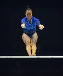 Oliveira in the team final at the 2022 World Championships