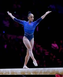 Soares in the team final at the 2022 World Championships