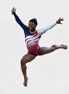 Biles in the team final at the 2016 Olympic Games