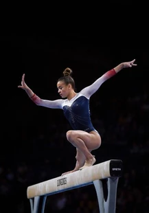 Fenton in the team final at the 2019 World Championships