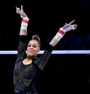 Oliveira in the team final at the 2023 World Championships