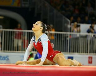 Hundley in the team final at the 2015 Pan American Games