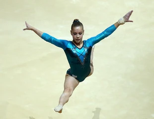 Simakova in qualifications at the 2018 European Championships