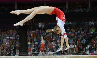 Viktoria Komova (RUS) in the team final