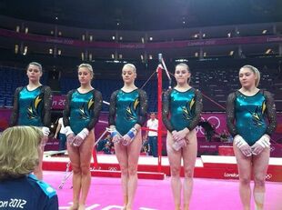 Team Australia in podium training