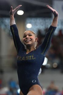 Saraiva in the team final at the 2023 Pan American Games