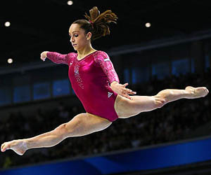 Wieber in the balance beam event final at the 2011 World Championships