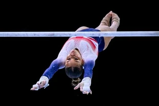 Fenton in the team final at the 2023 World Championships