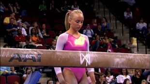 Liukin on day two at the 2008 Visa National Championships