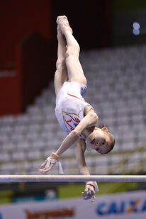 Shang in podium training at the 2015 Sao Paulo World Cup