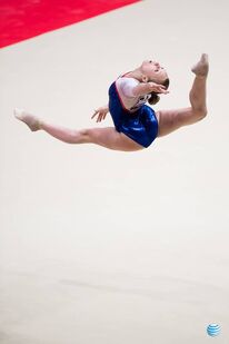 Spiridonova in qualifications at the 2015 World Championships