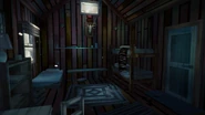 The interior of a cabin