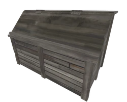 The Firewood Bin located outside Grey Mother's House where fuel can be deposited to complete the mission