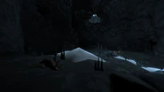 The large interior portion of Cave, showing the upper area where the corpse may appear as well as the deer carcasses.