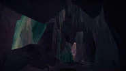 The cave above the falls