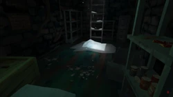 A prepper cache containing mainly food.