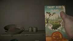 The travel brochure of the island found in Memories